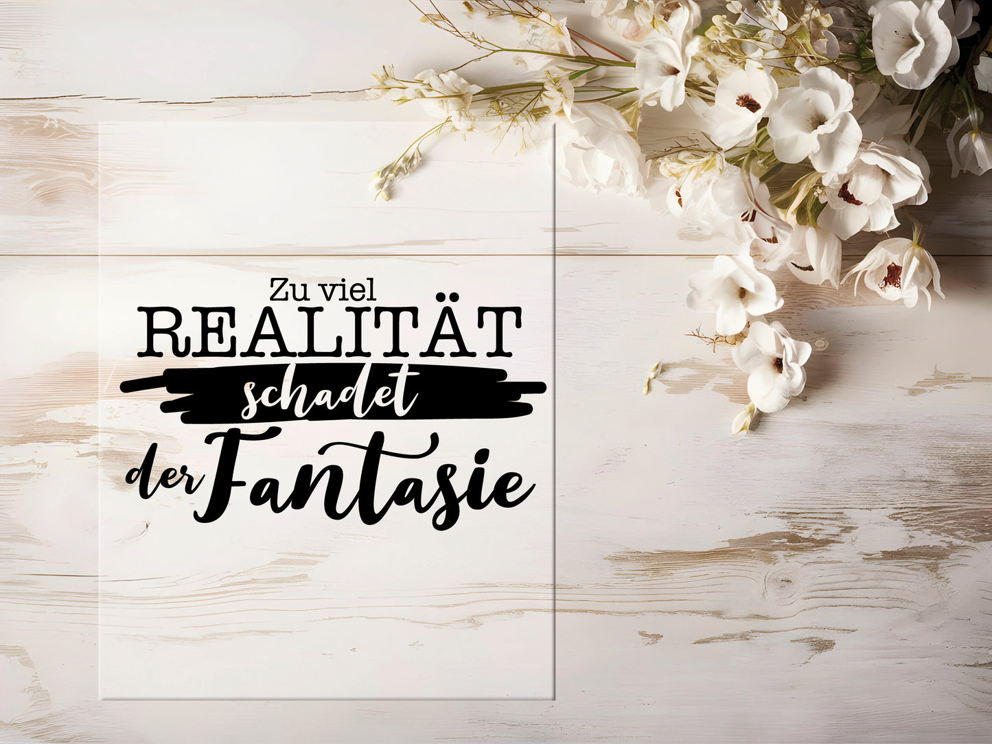 Bügelbild - Realität Schwarz #0894