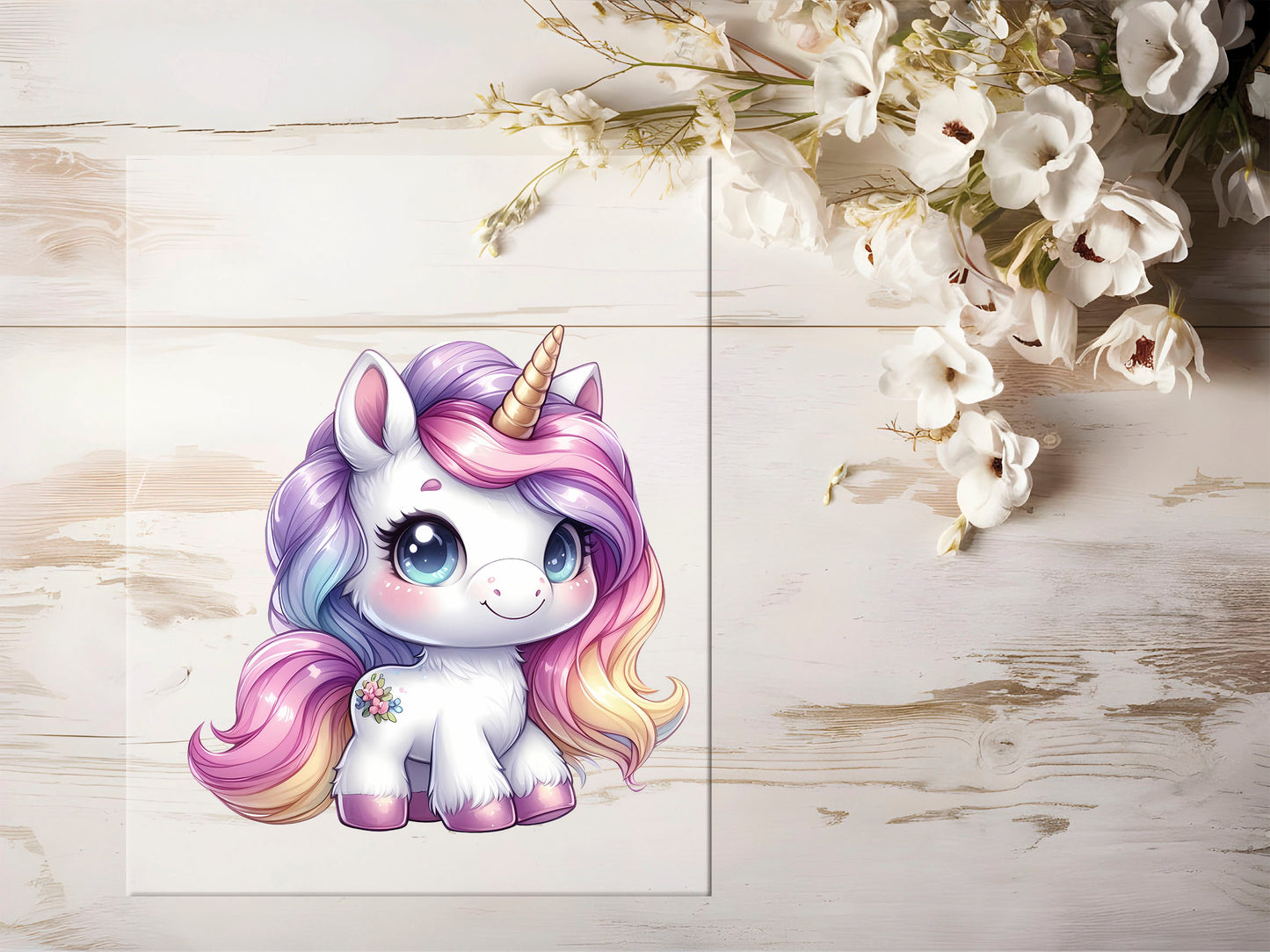Bügelbild - Einhorn Pink #1305