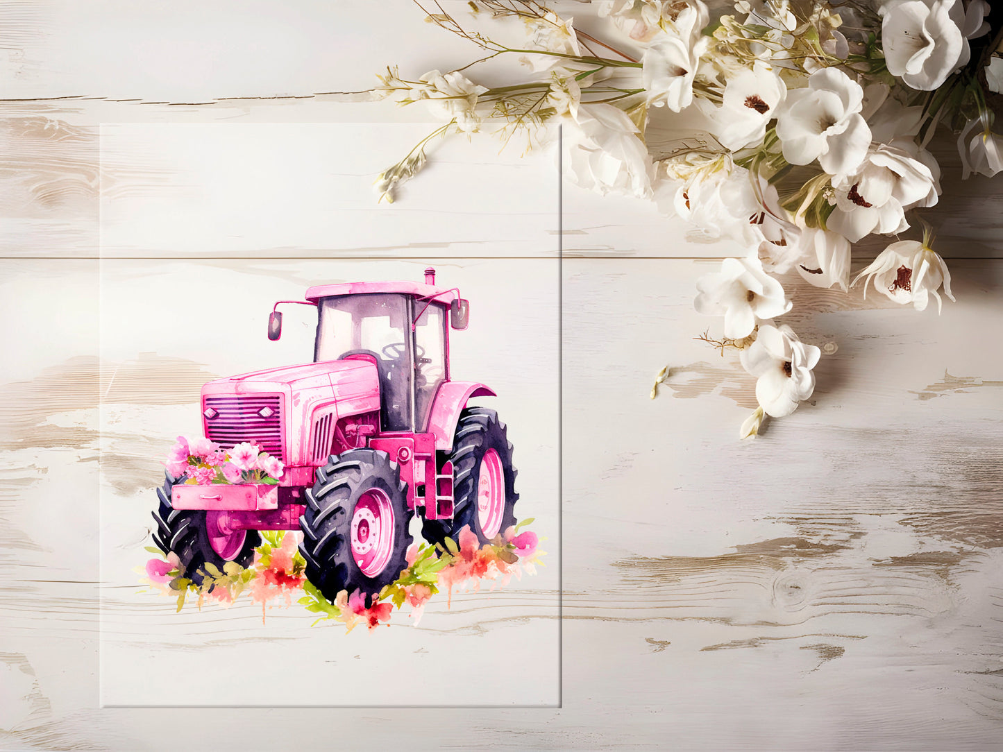 Bügelbild - Traktor Pink #1500