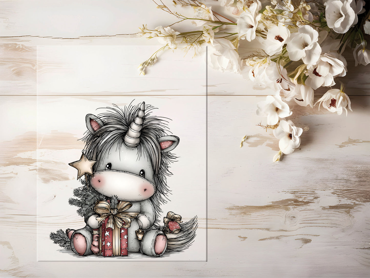 Bügelbild - Wintereinhorn #2258