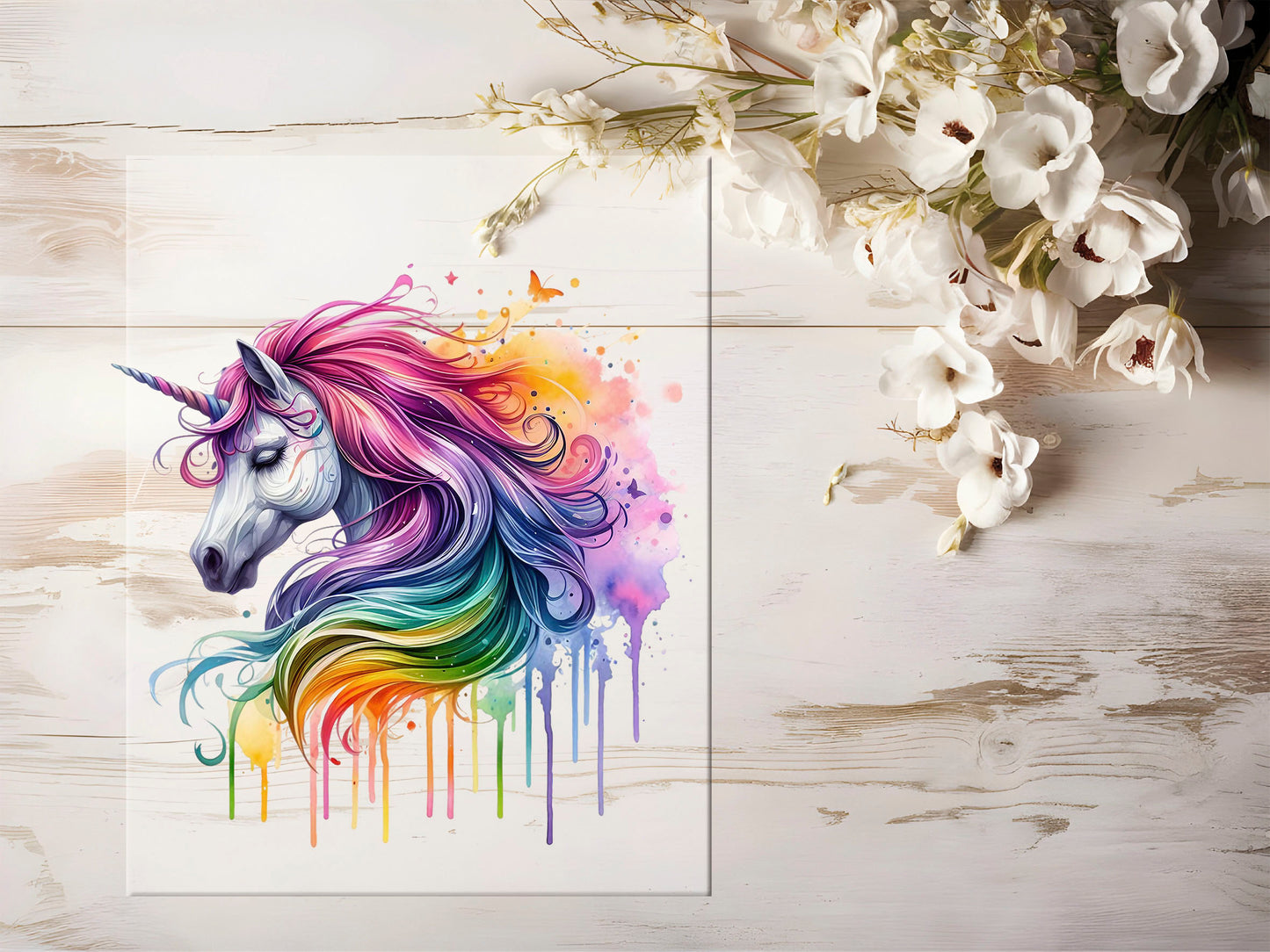 Bügelbild - Bunt Einhorn #1356