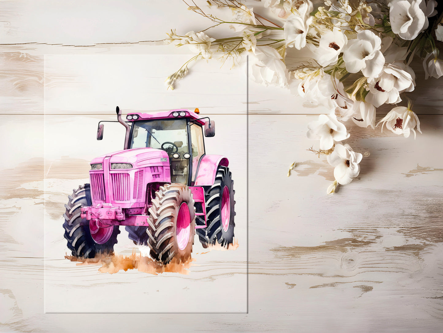 Bügelbild - Traktor Pink #1497