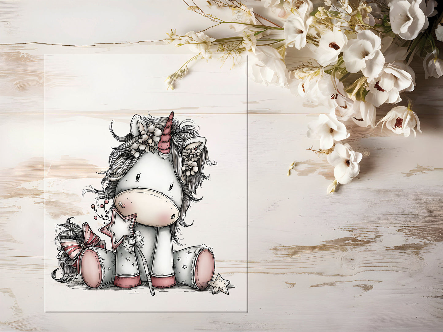 Bügelbild - Wintereinhorn #2256