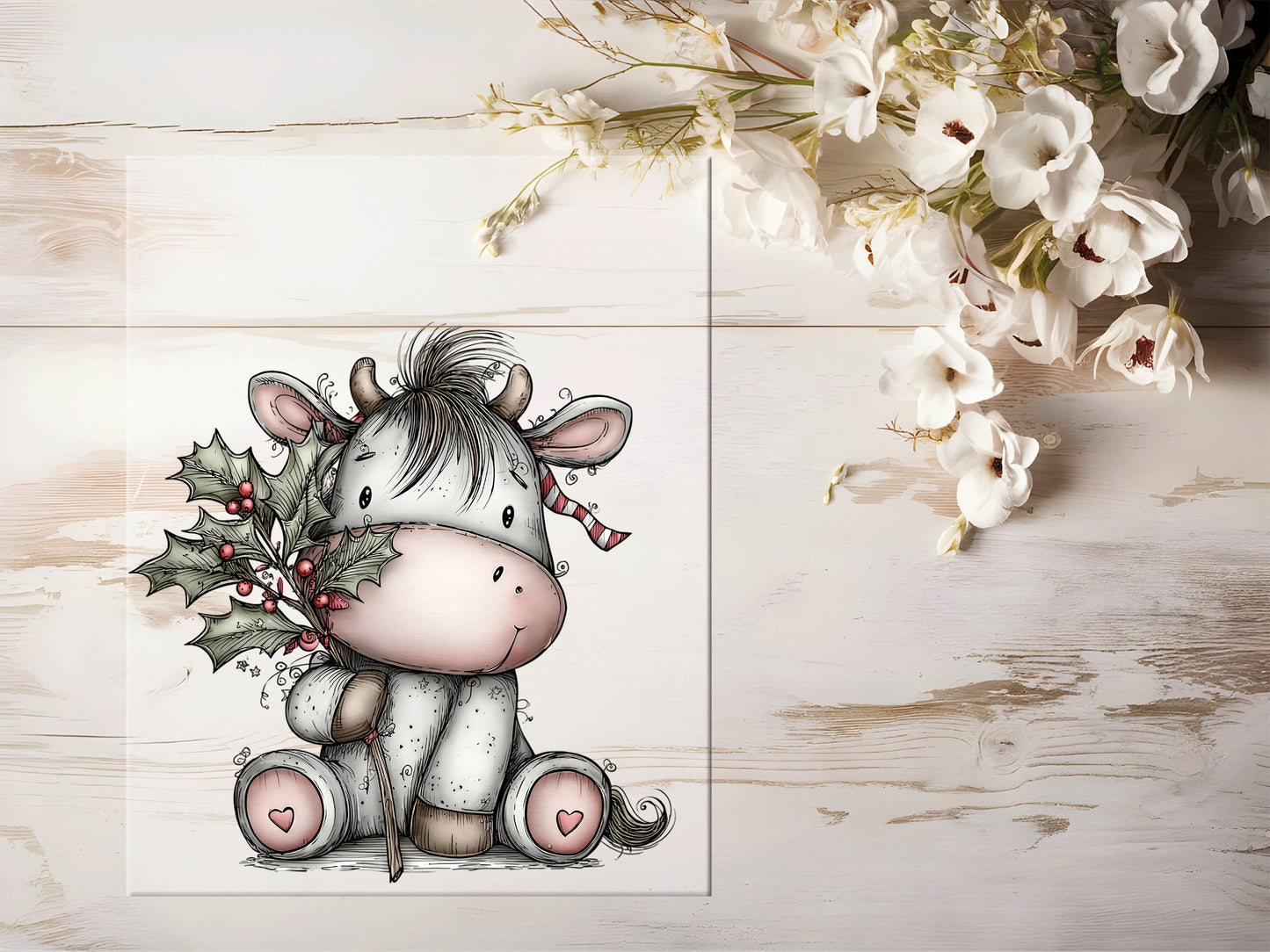 Bügelbild - Winteresel #2251