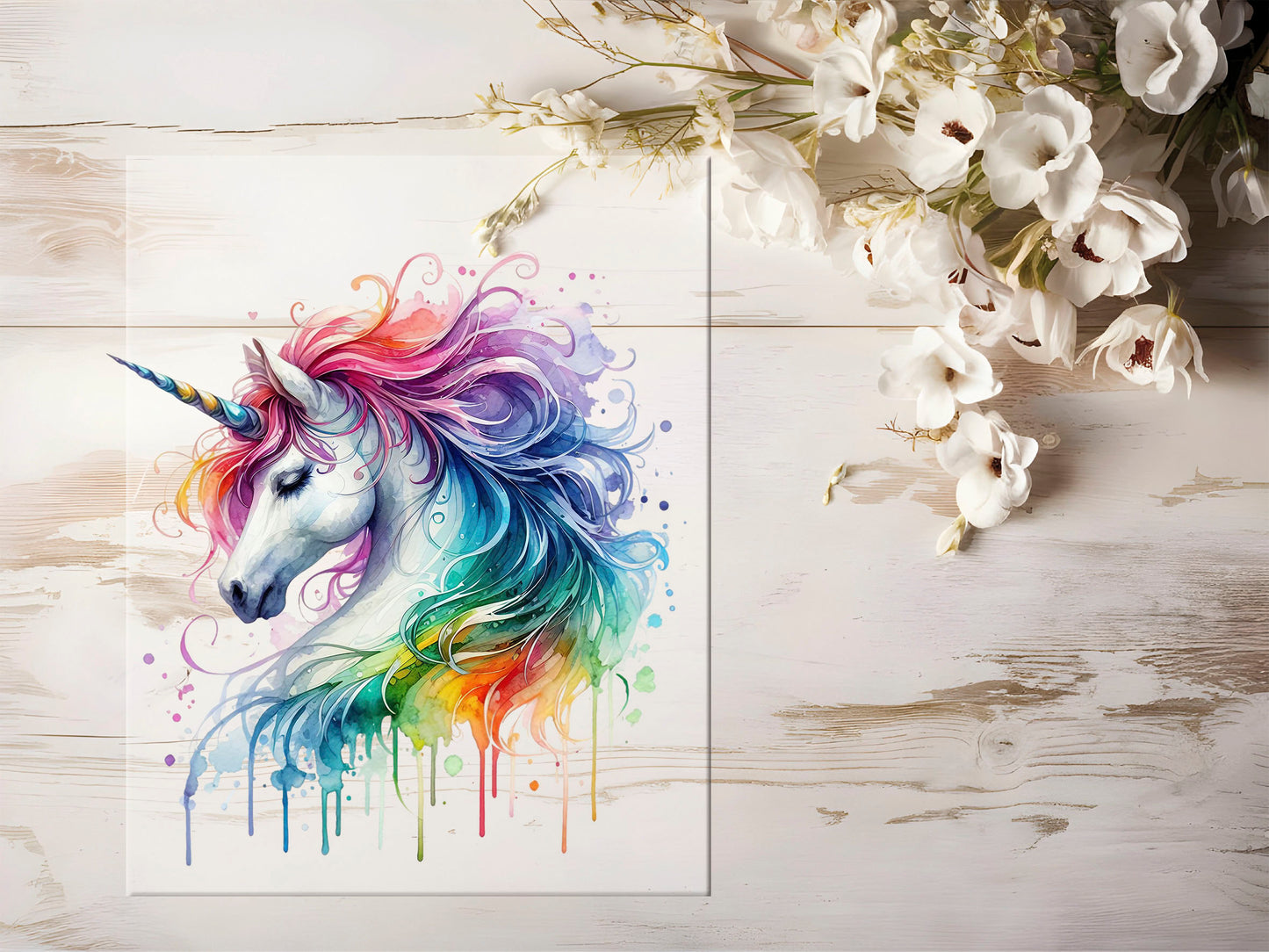 Bügelbild - Bunt Einhorn #1345