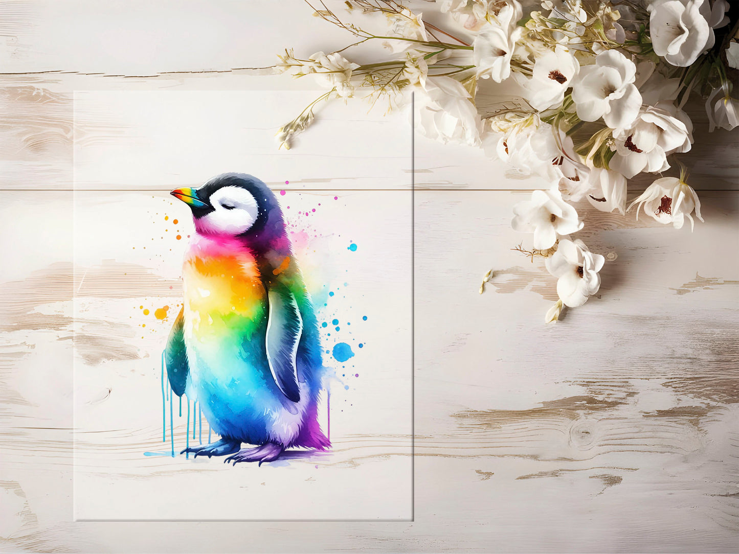 Bügelbild - Bunt Pinguin #1343