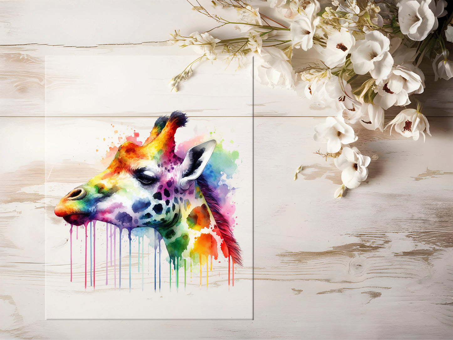 Bügelbild - Bunt Giraffe #1342