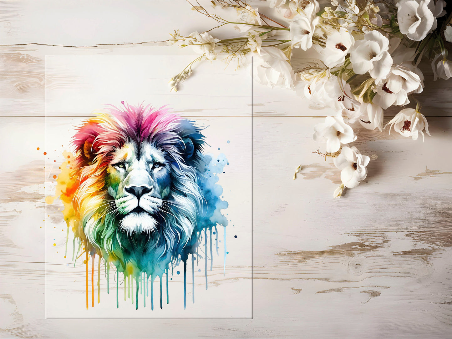 Bügelbild - Bunt Löwe #1341