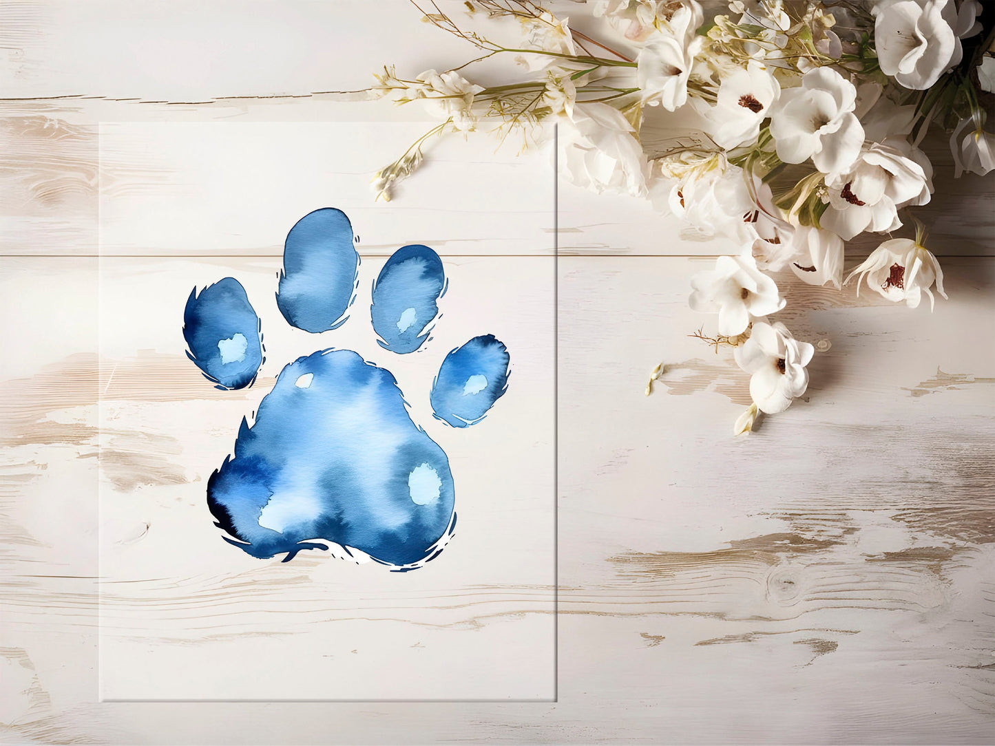 Bügelbild - Pfote Blau #1165