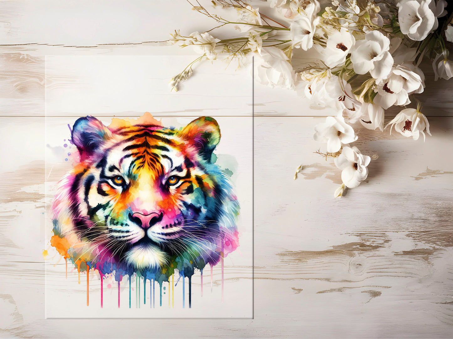 Bügelbild - Bunt Tiger #1338