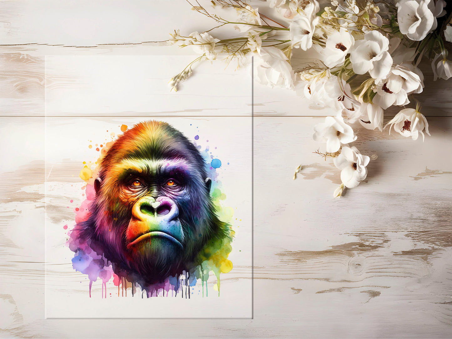 Bügelbild - Bunt Gorilla #1337