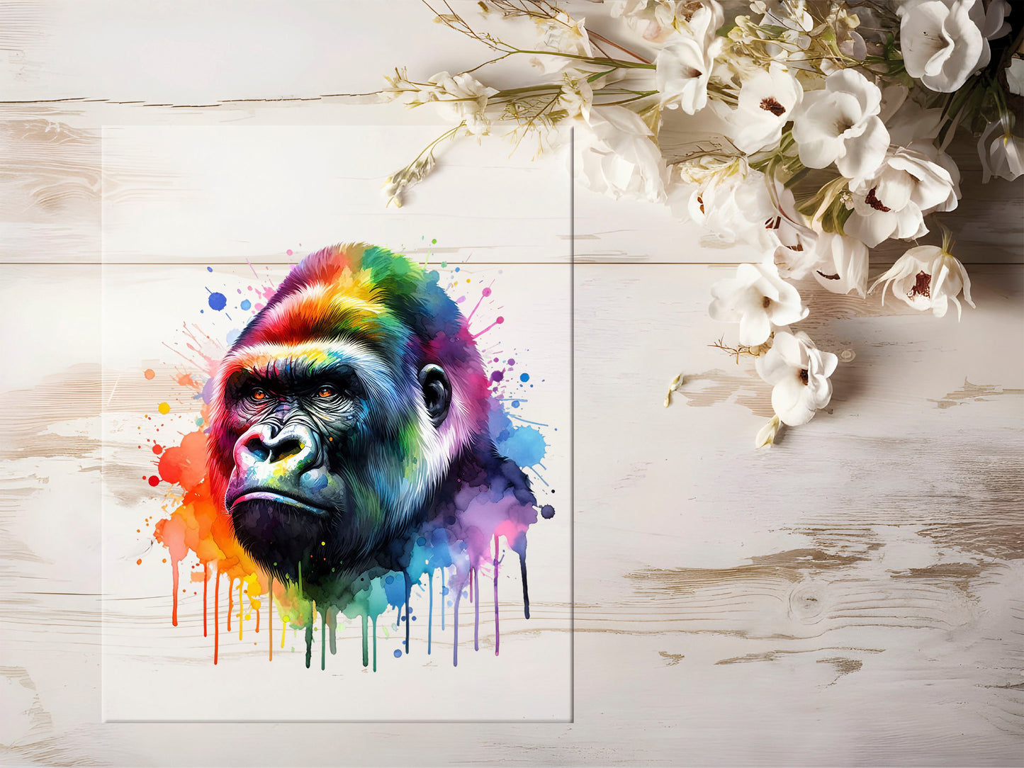 Bügelbild - Bunt Gorilla #1335