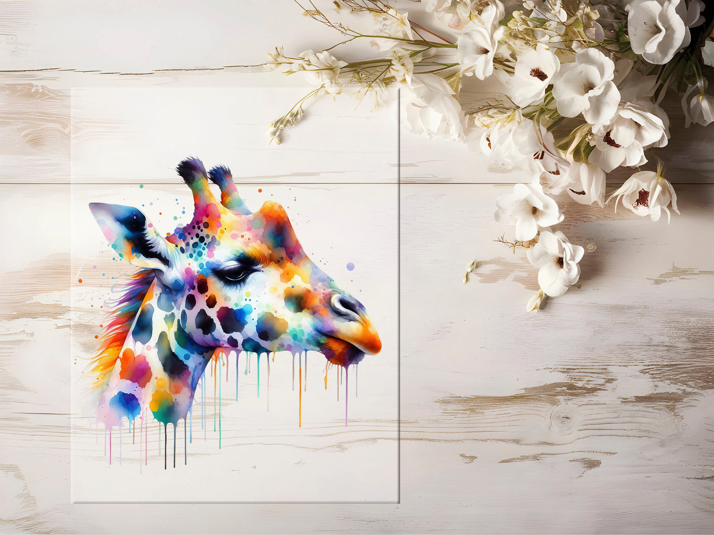 Bügelbild - Bunt Giraffe #1334