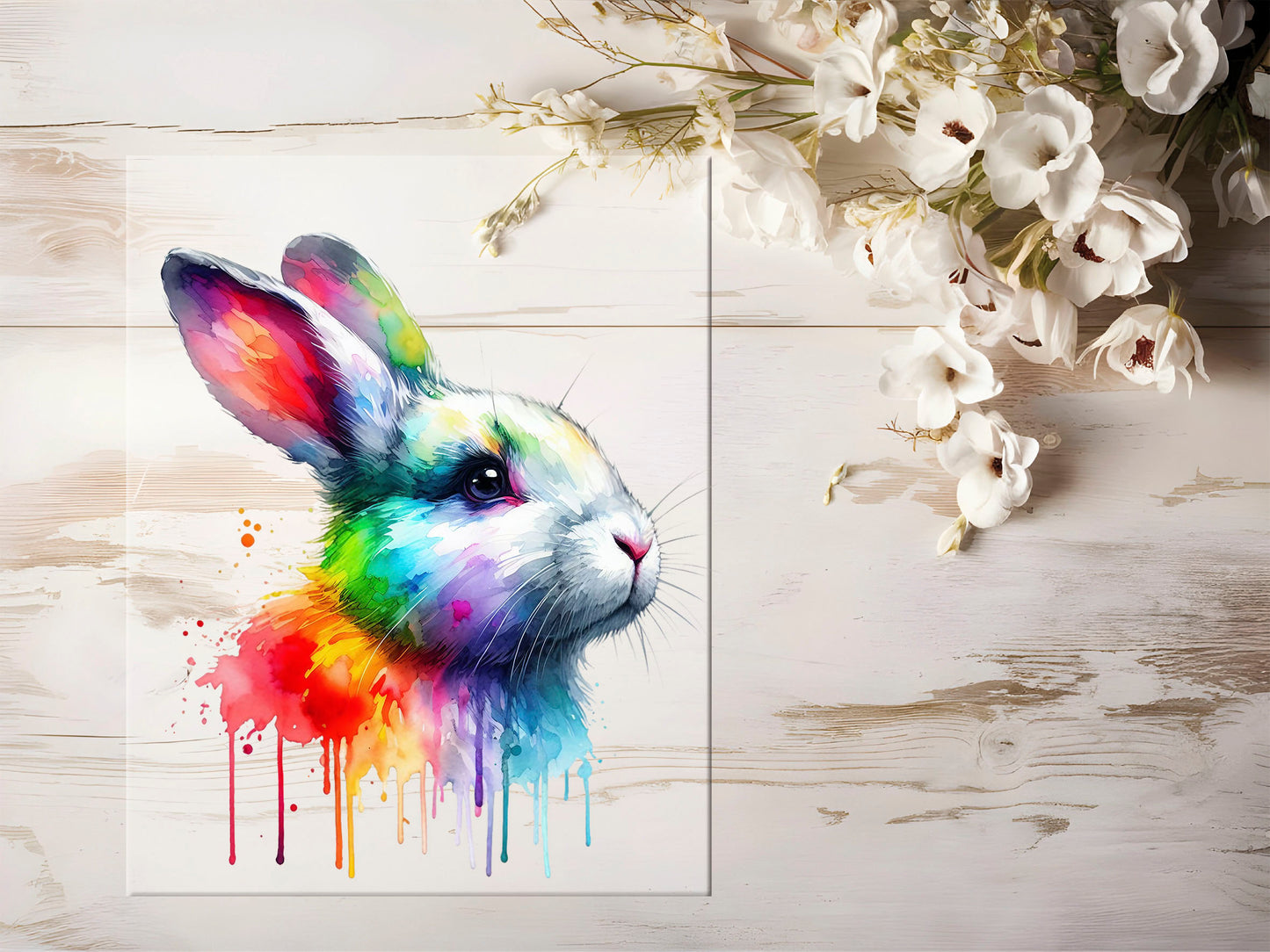 Bügelbild - Bunt Hase #1330