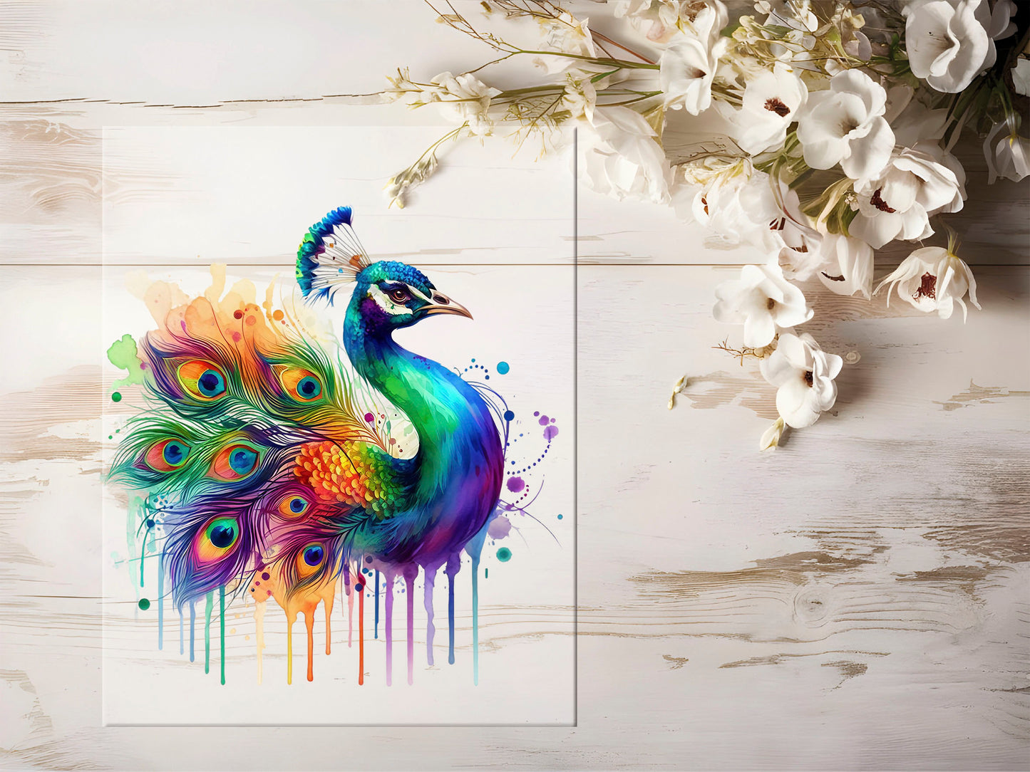 Bügelbild - Bunt Pfau #1328