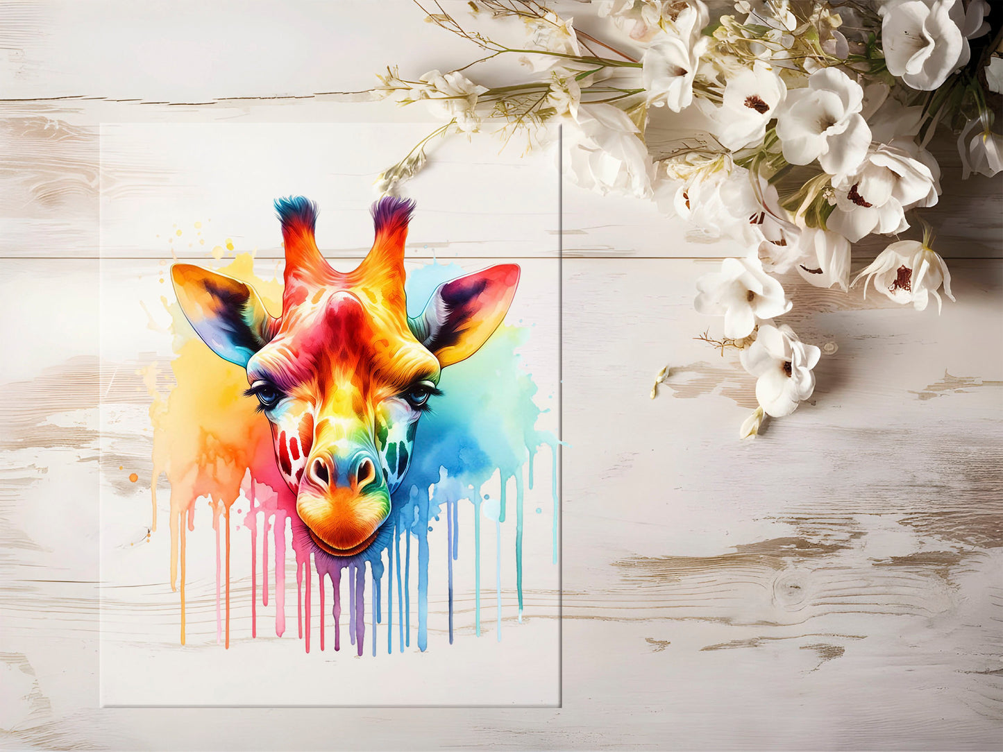 Bügelbild - Bunt Giraffe #1318