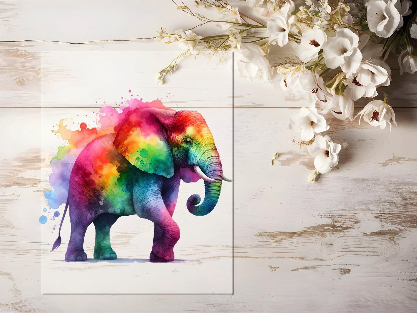 Bügelbild - Bunt Elefant #1312