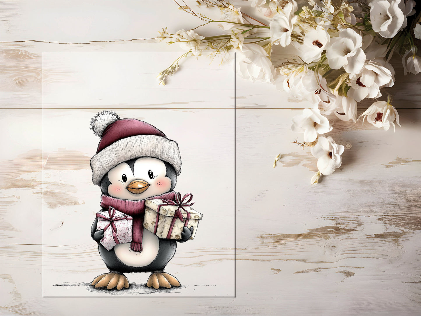 Bügelbild - Winterpinguin #2202