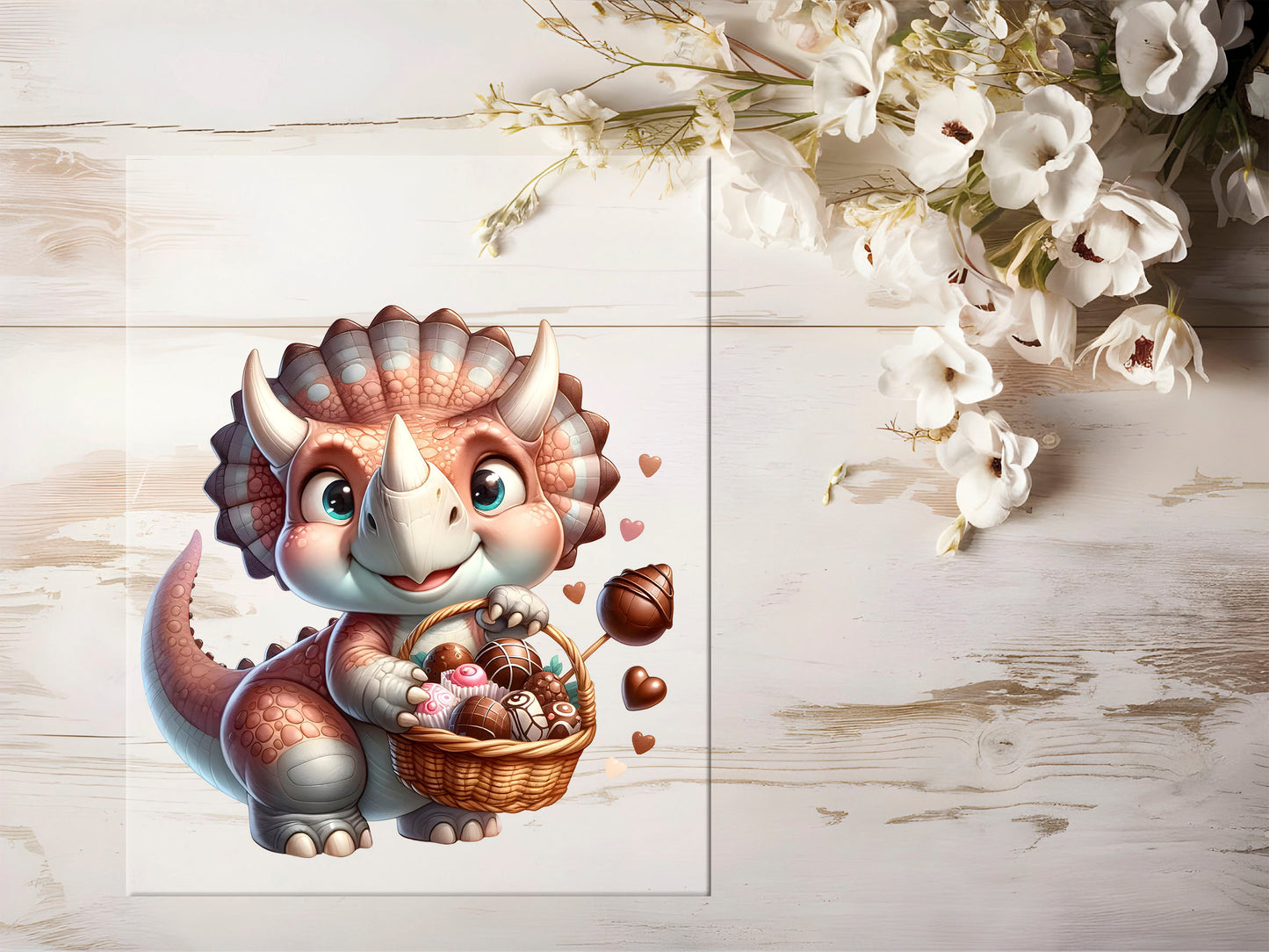 Bügelbild - Schokoladen Dino #1405