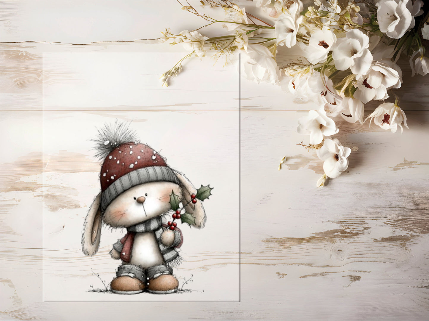 Bügelbild - Winterhase #2184