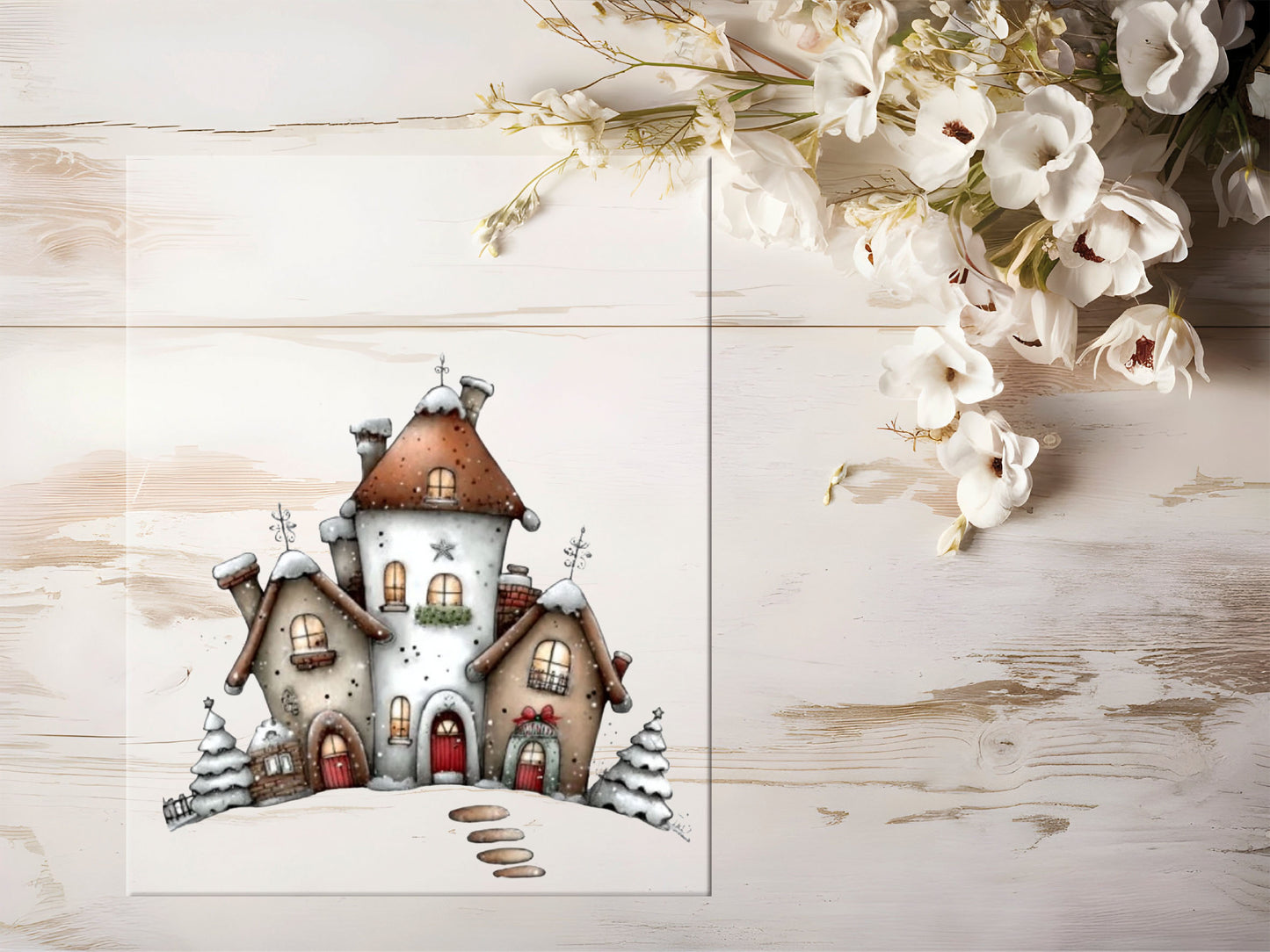 Bügelbild - Winterdorf #2182