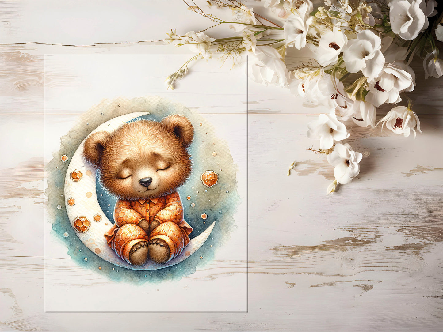 Bügelbild - Mond Bär #1399