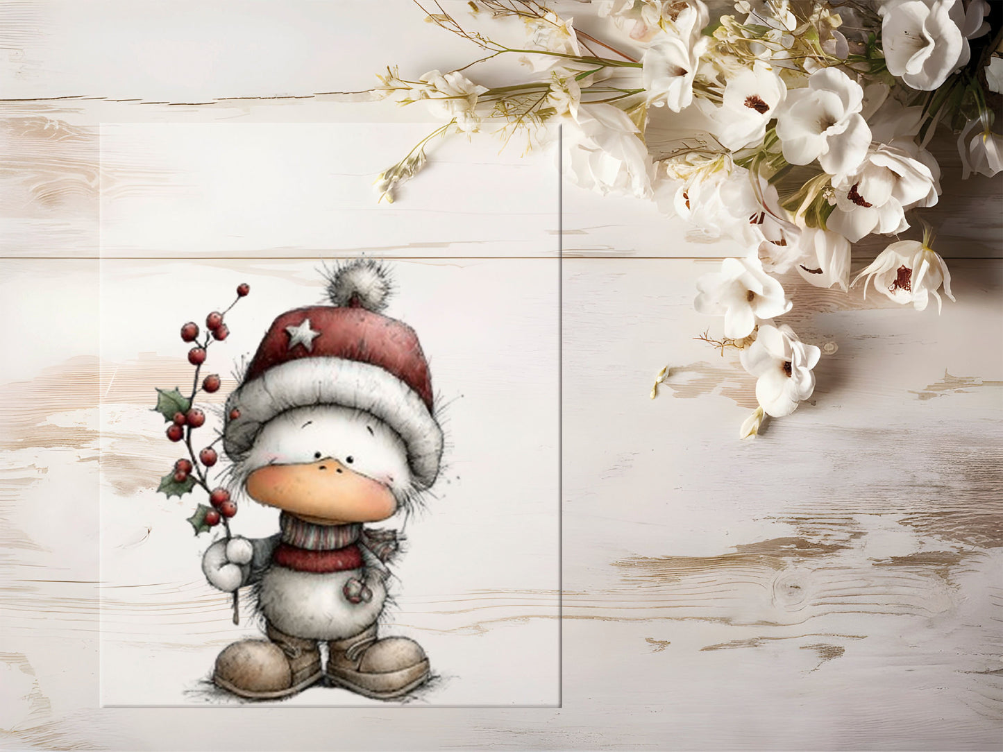 Bügelbild - Winterente #2176