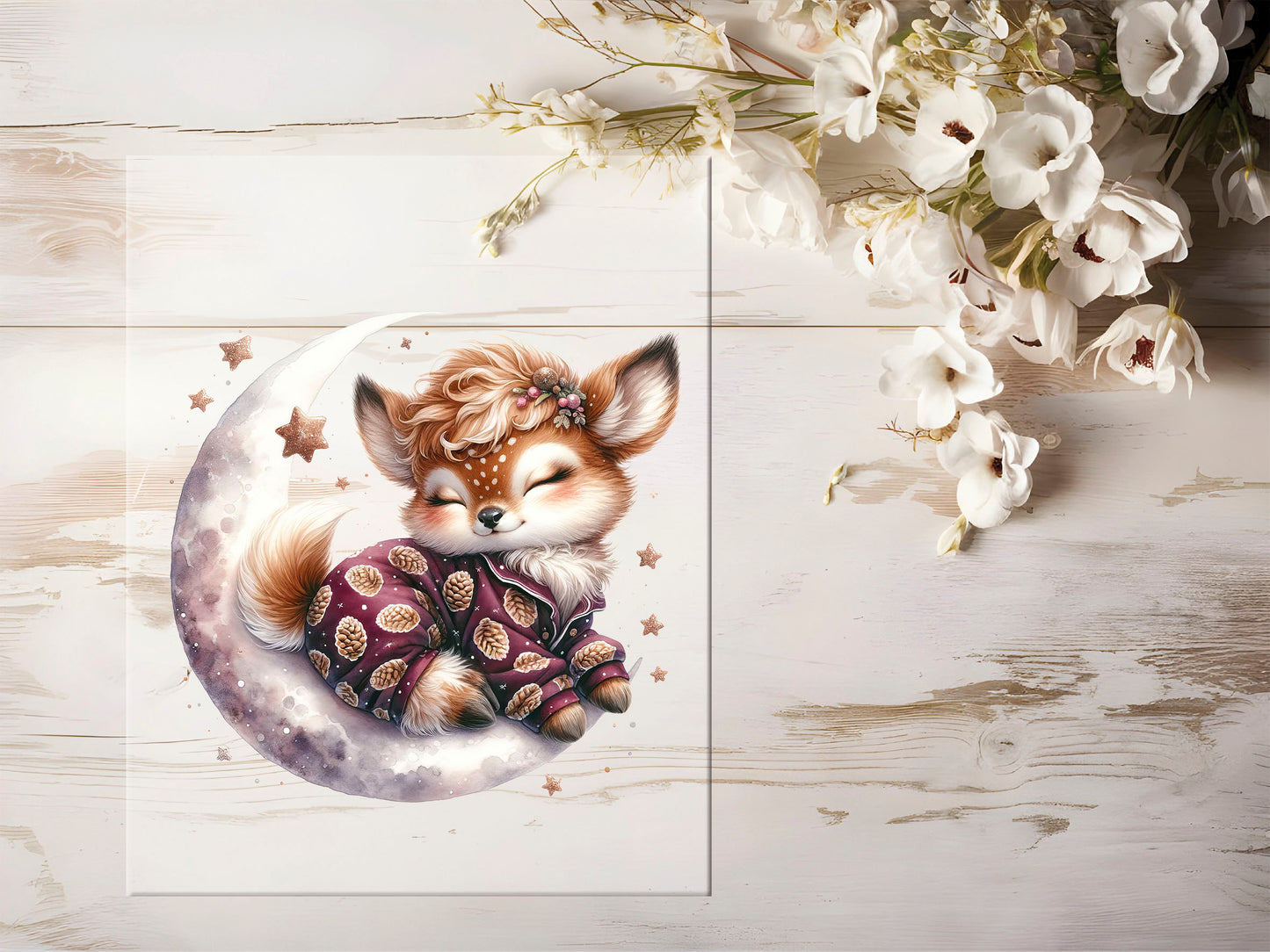 Bügelbild - Mond Reh #1394