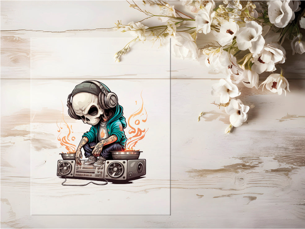 Bügelbild - DJ Skull #0088