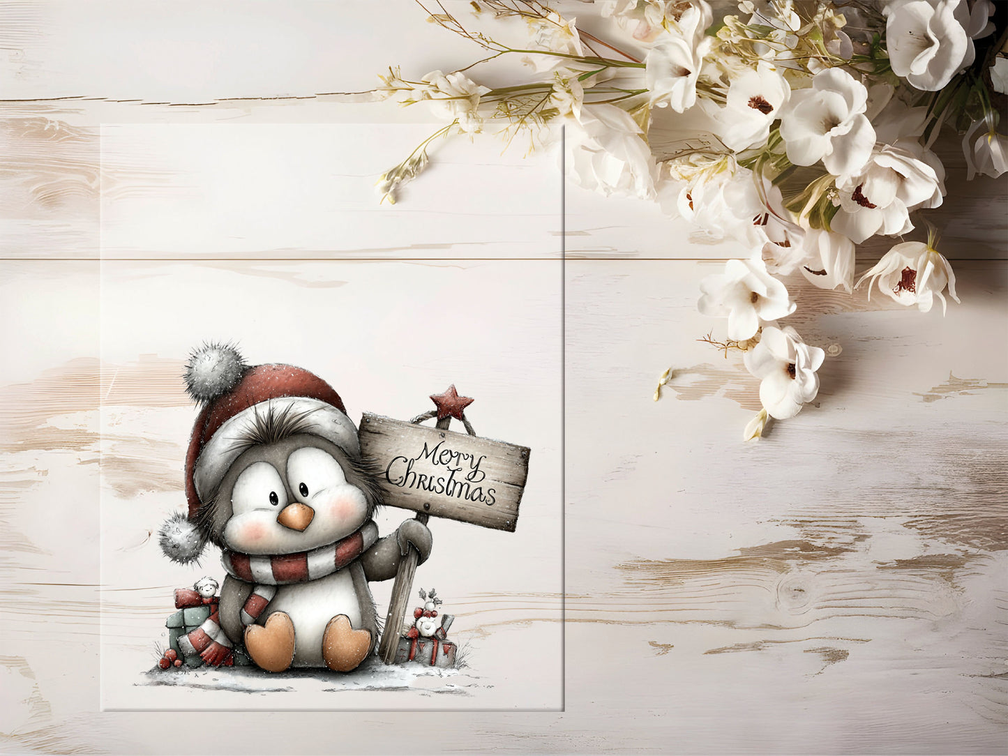 Bügelbild - Winterpinguin #2170