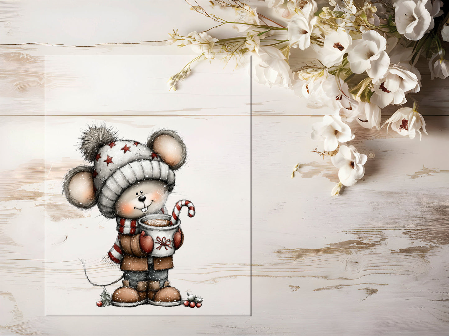 Bügelbild - Wintermaus #2169