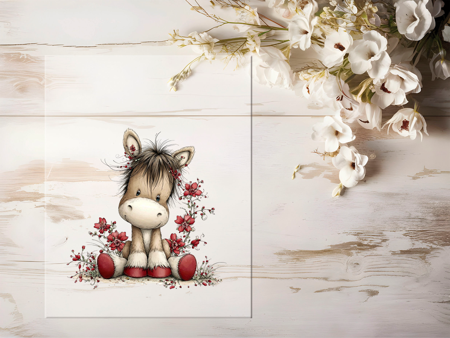 Bügelbild - Frühlingstiere Pferd #2341