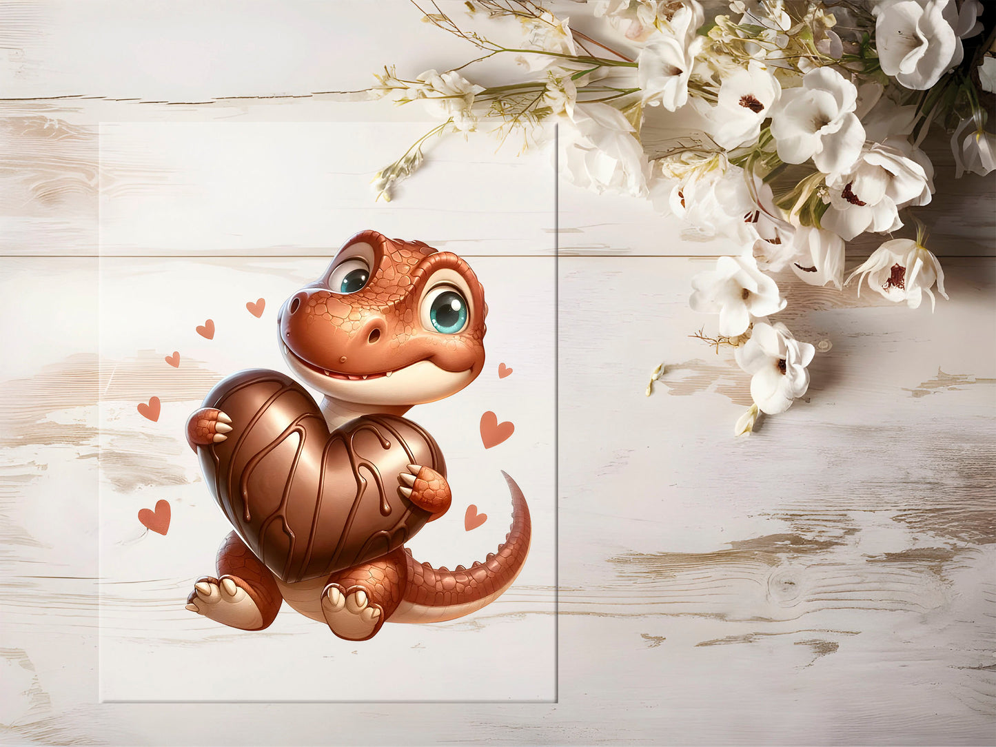 Bügelbild - Schokoladen Dino #1376