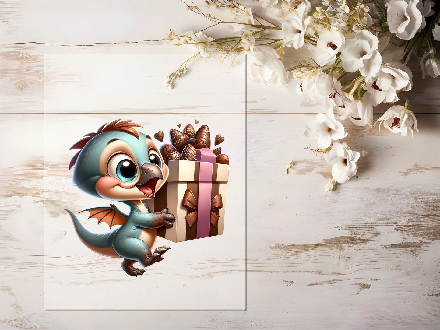 Bügelbild - Schokoladen Dino #1375