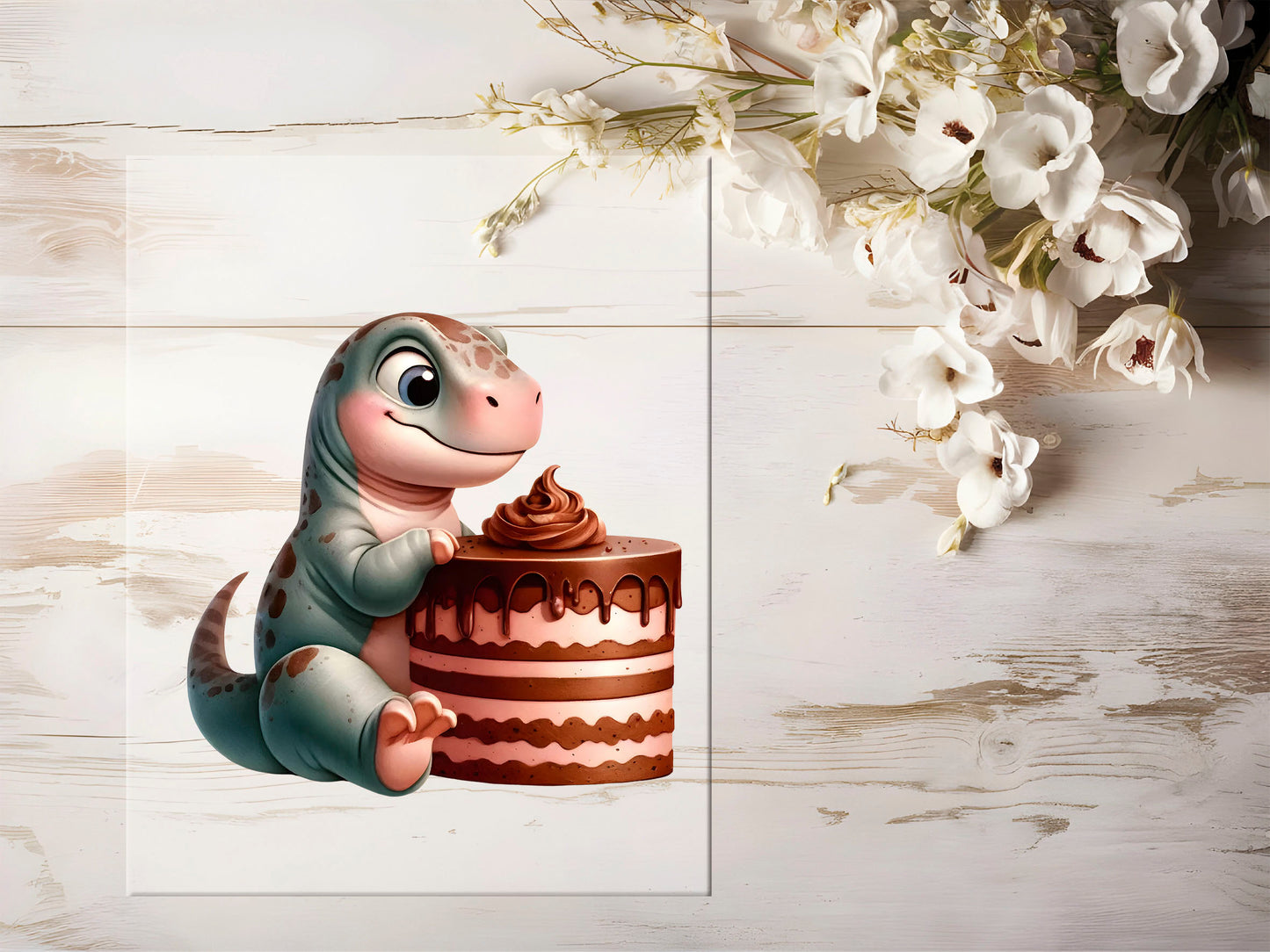 Bügelbild - Schokoladen Dino #1374