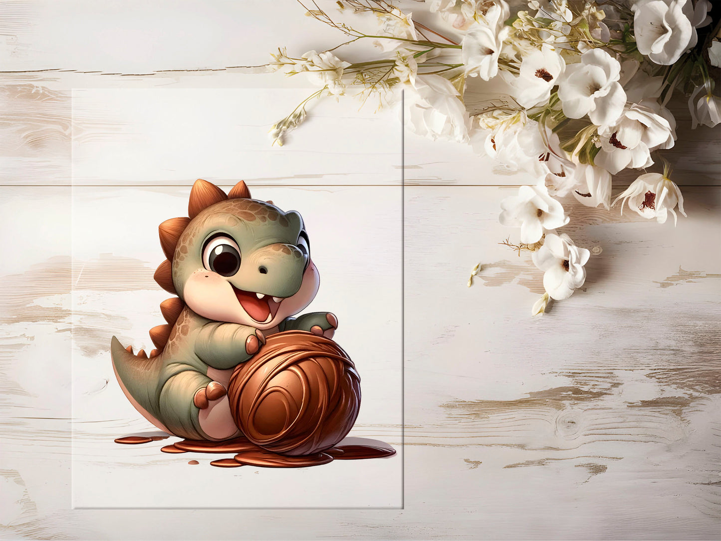 Bügelbild - Schokoladen Dino #1373