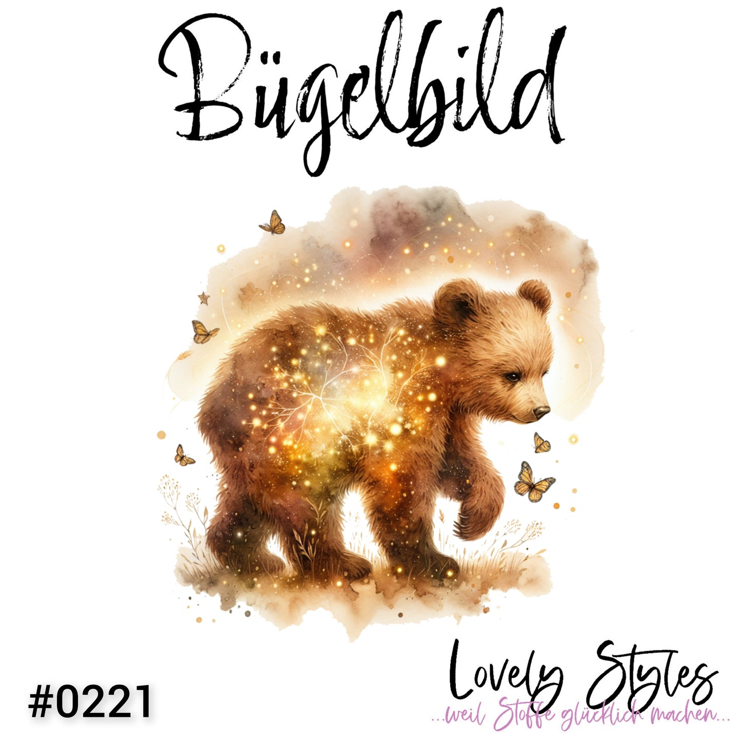 Bügelbild - Herbst Bär #0221