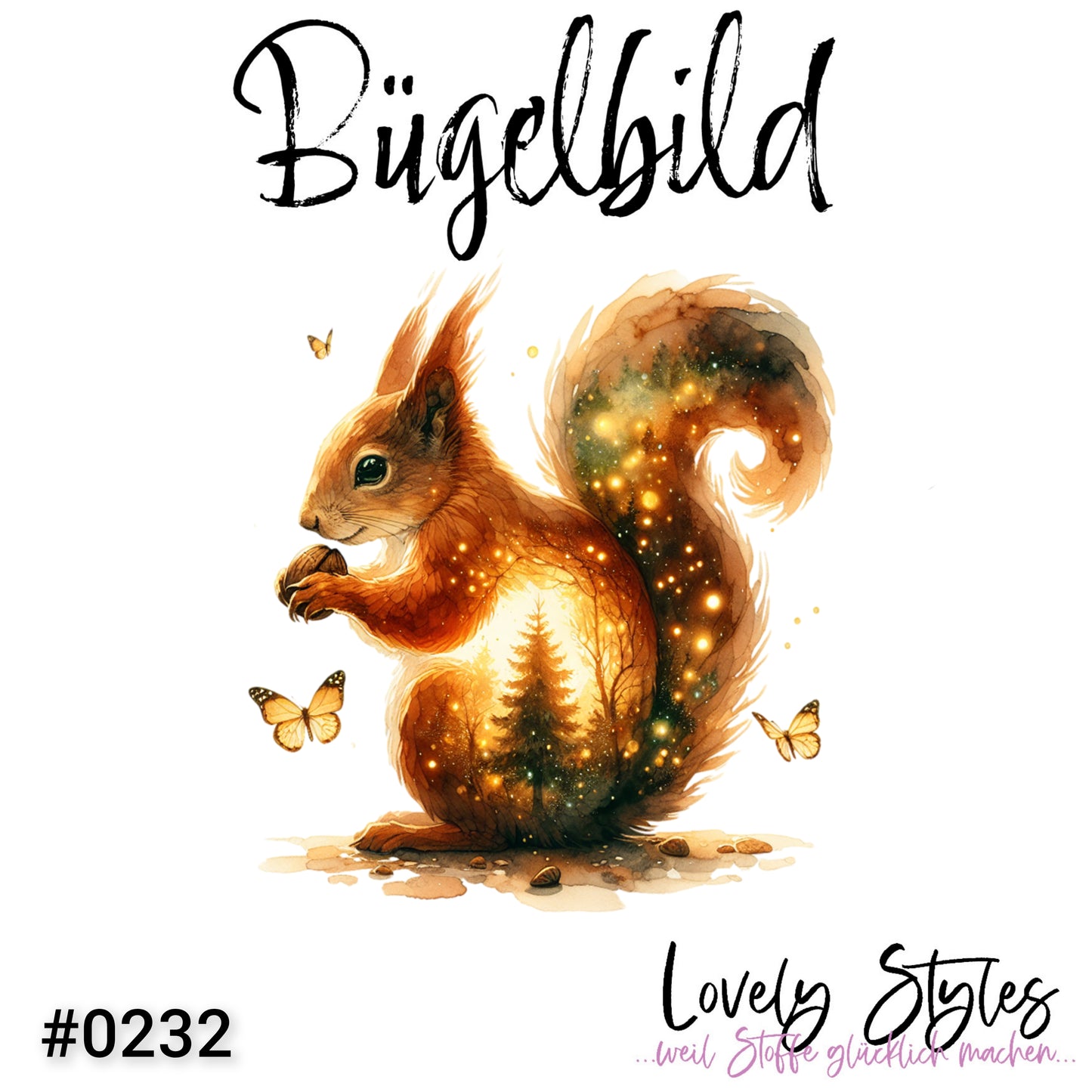 Bügelbild - Herbst Eichhörnchen #0232