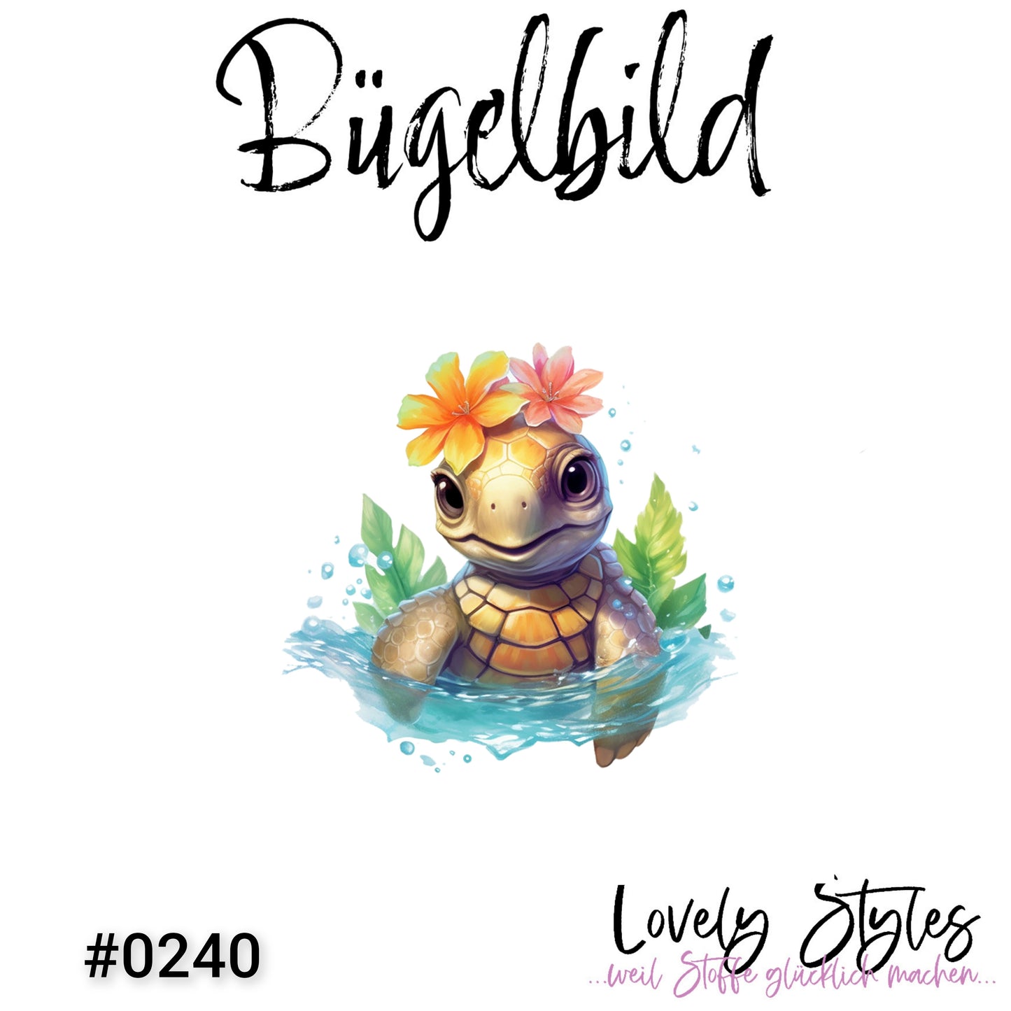 Bügelbild - Schildkröte #0240