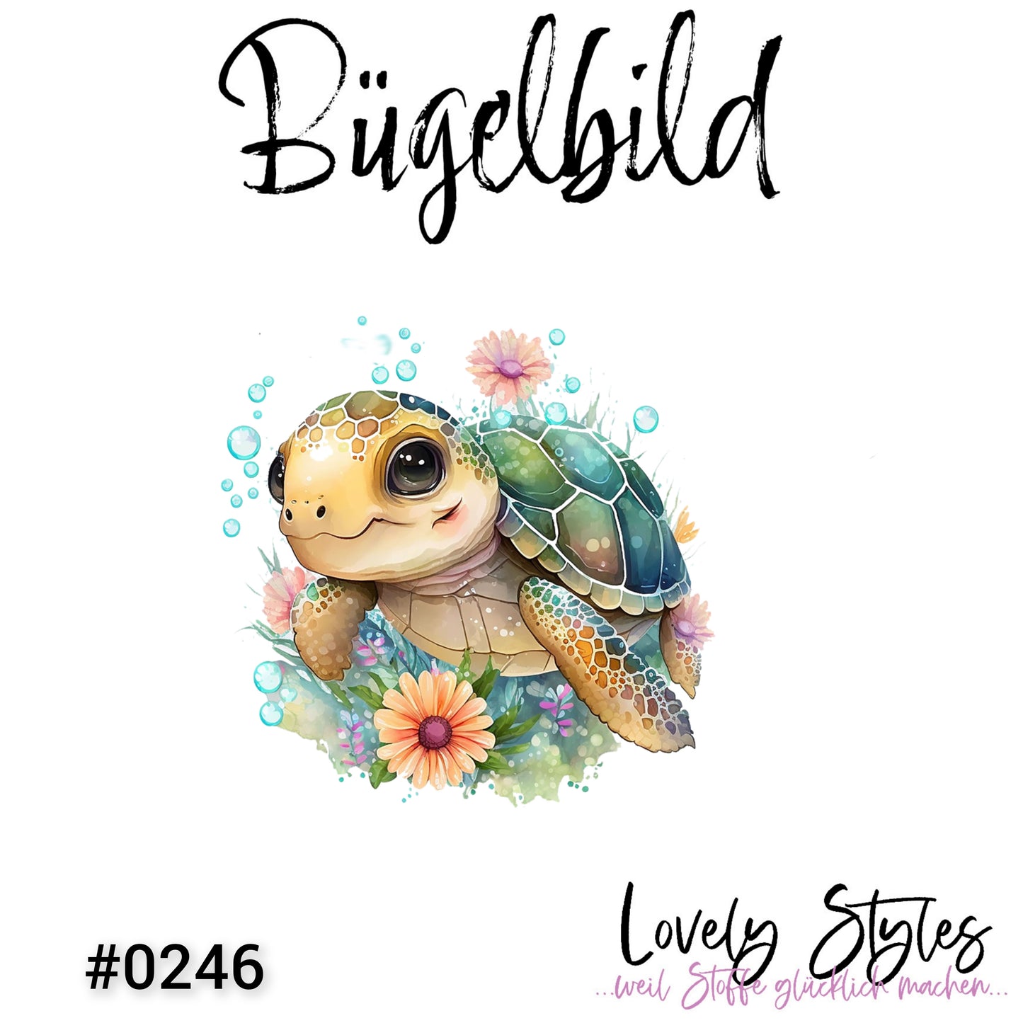 Bügelbild - Schildkröte #0246