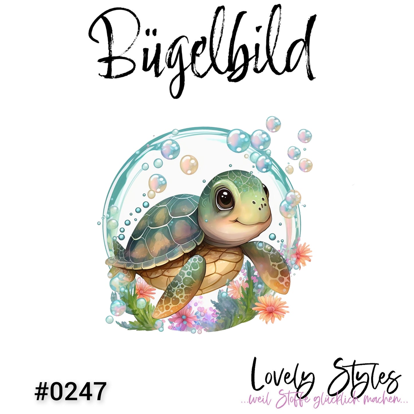 Bügelbild - Schildkröte #0247