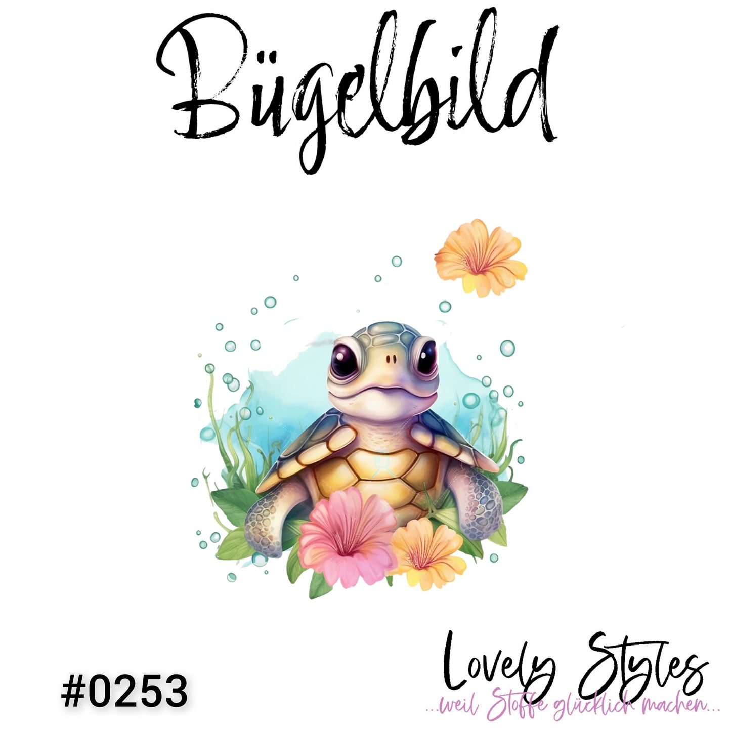 Bügelbild - Schildkröte #0253