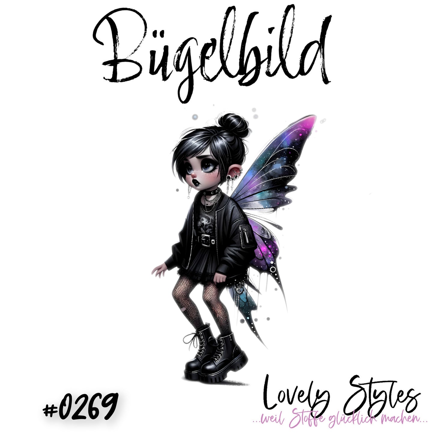 Bügelbild - Gothic Fee #0269