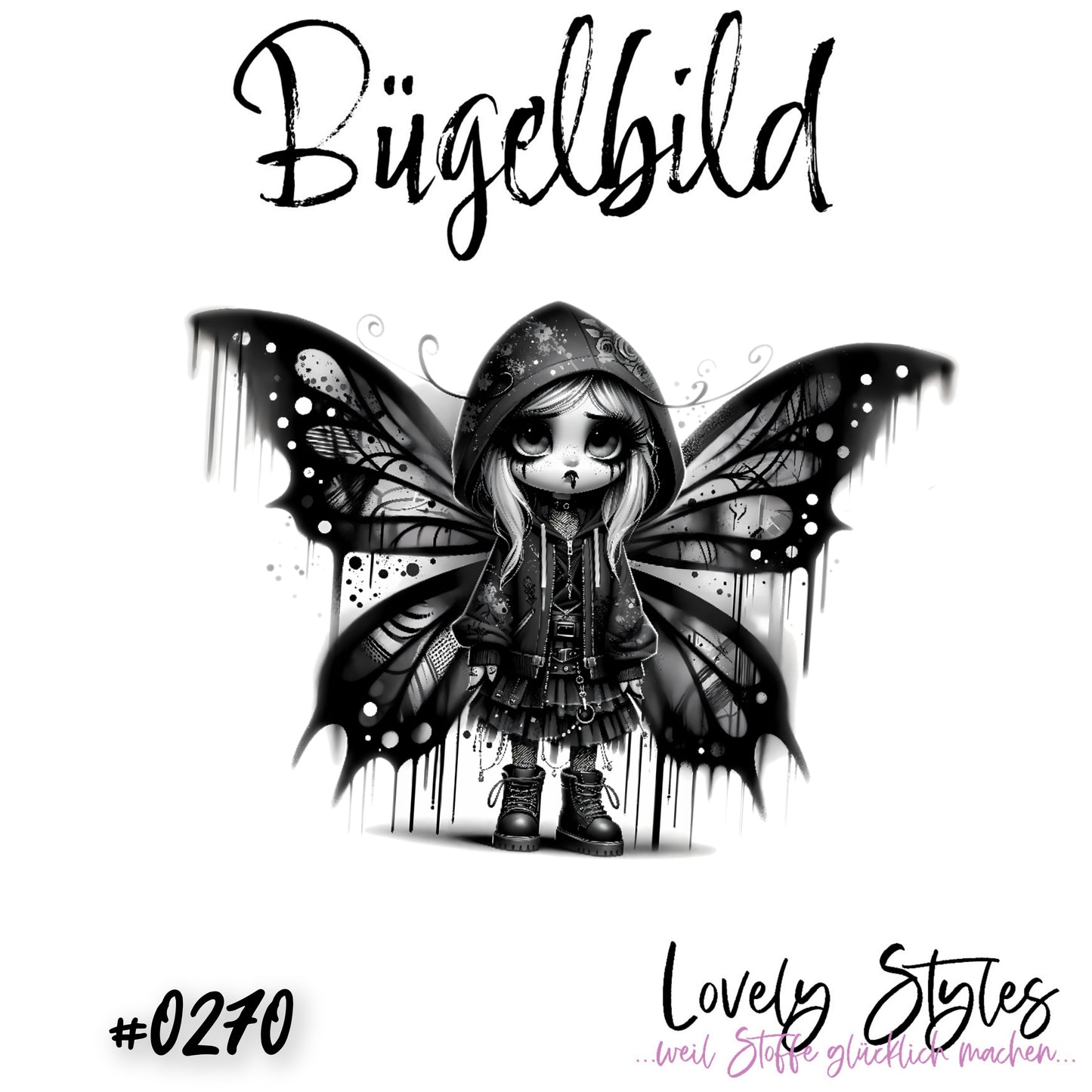 Bügelbild - Gothic Fee #0270