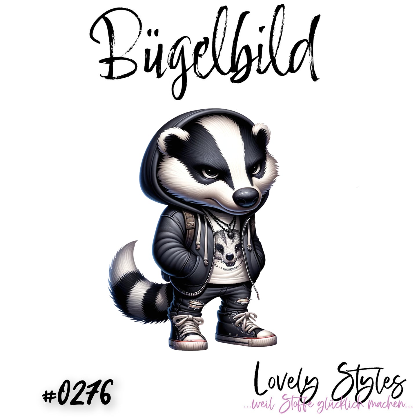 Bügelbild - Stinktier 4 #0276