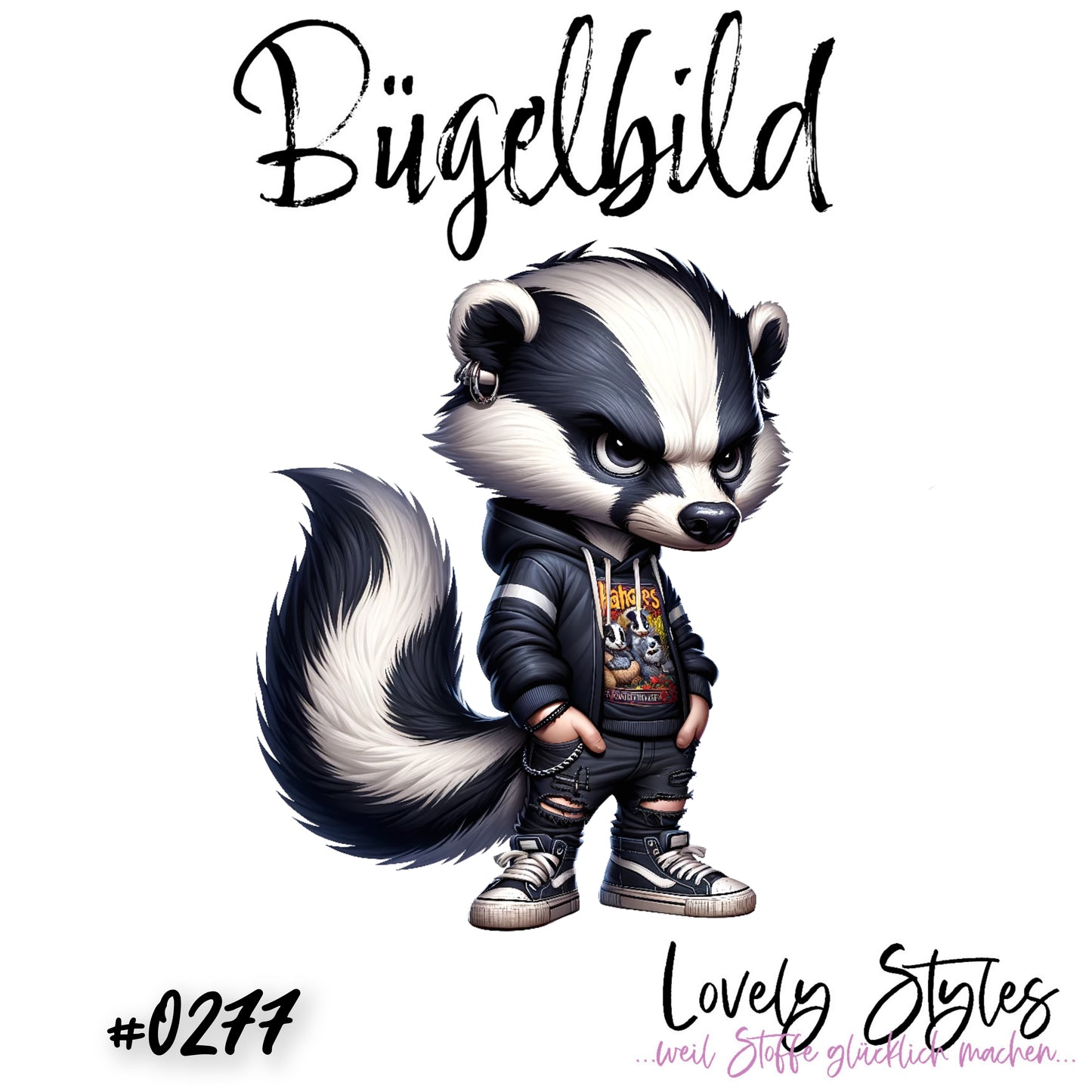 Bügelbild - Stinktier 3 #0277