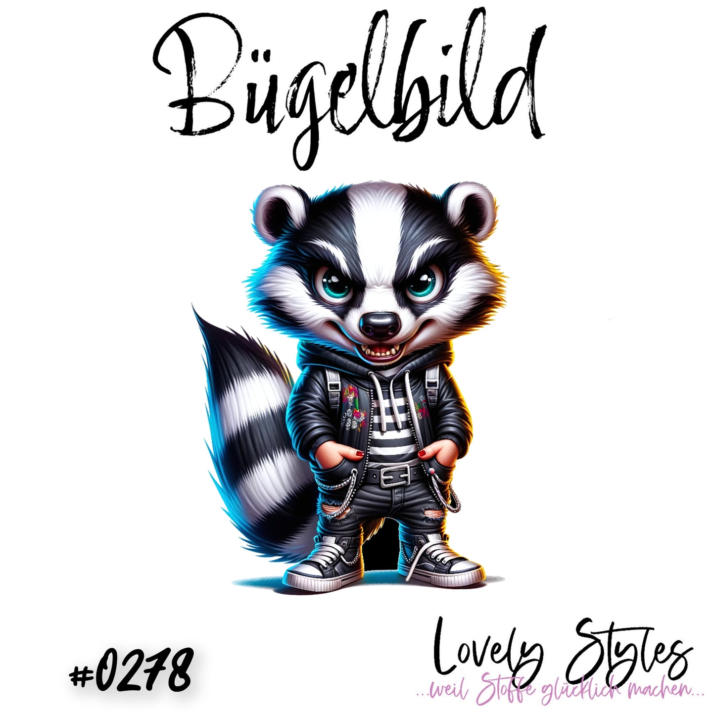 Bügelbild - Stinktier 2 #0278