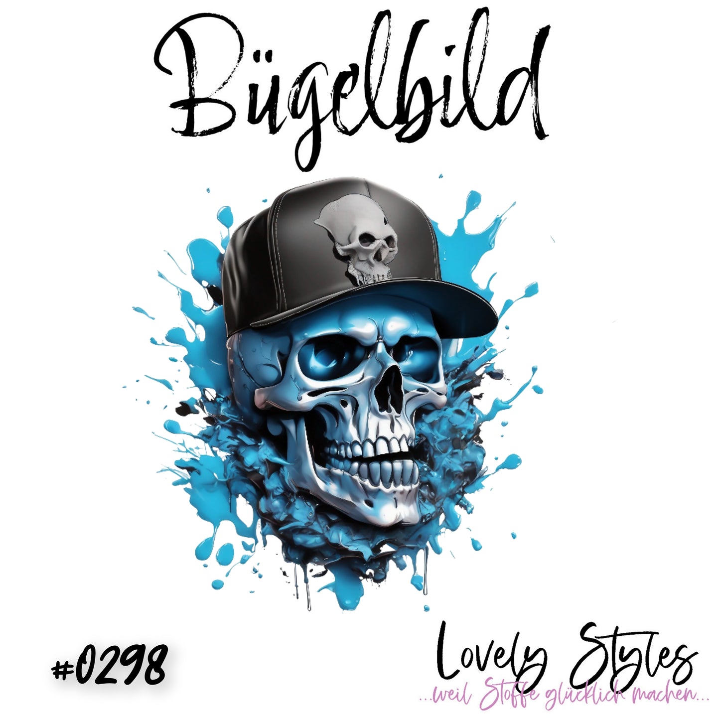 Bügelbild - Skull #0298