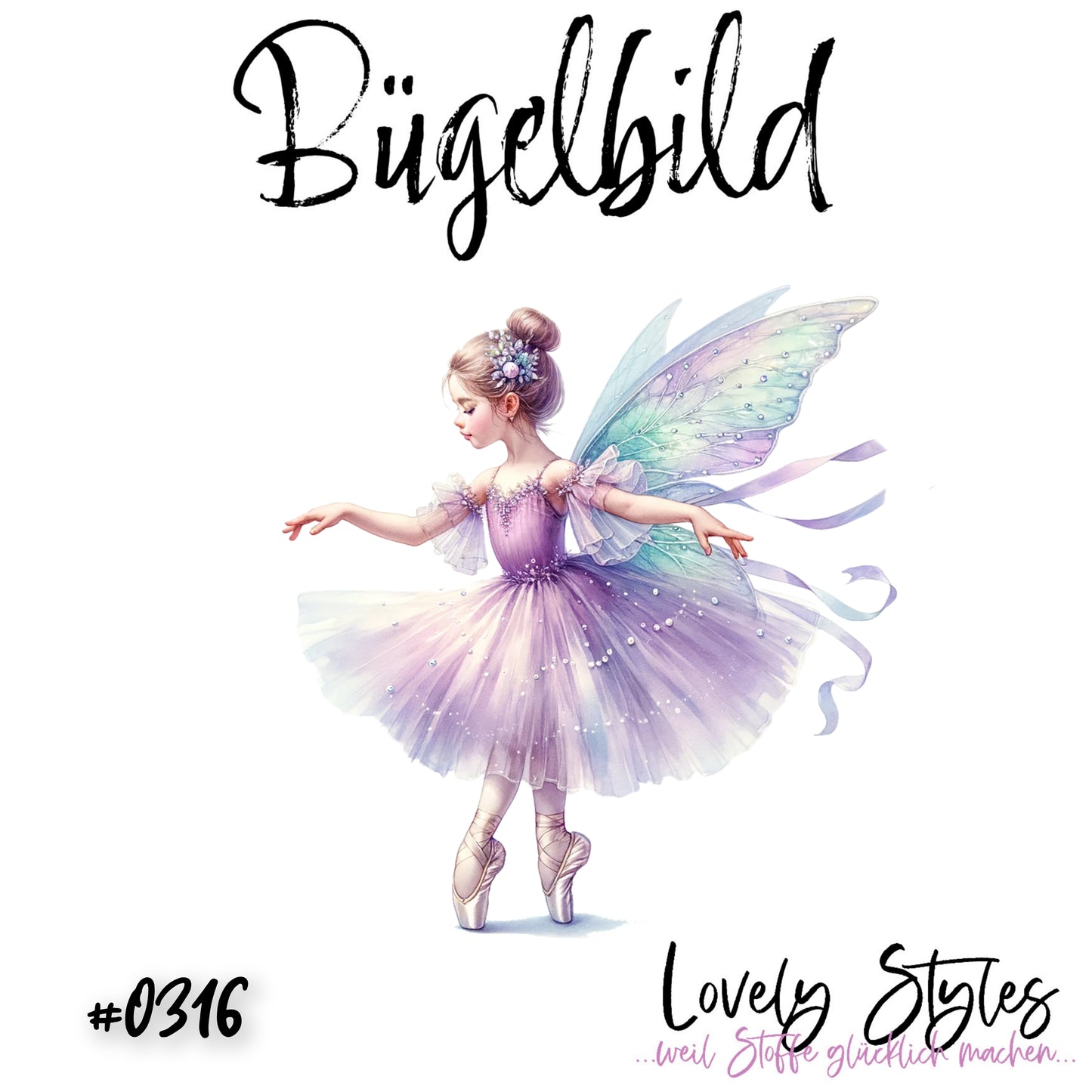 Bügelbild - Fee #0316