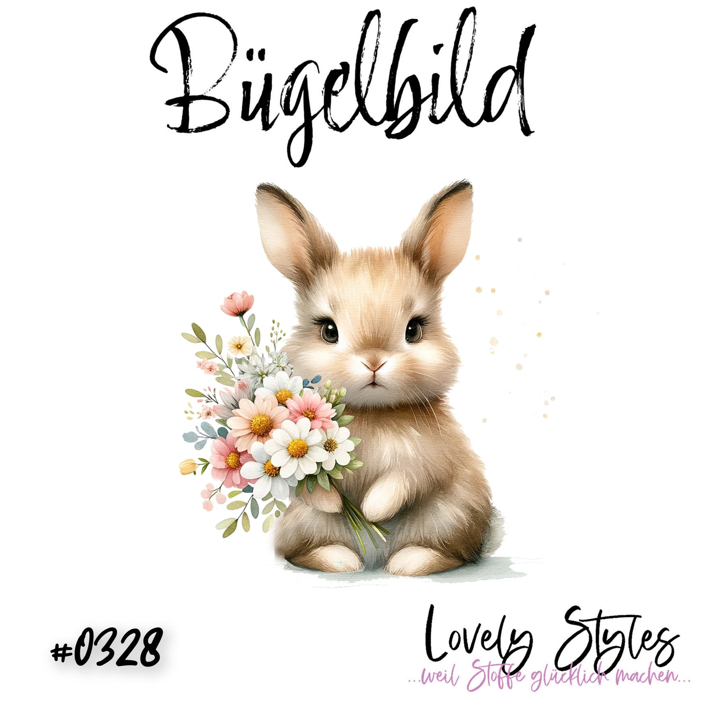 Bügelbild - Hase #0328